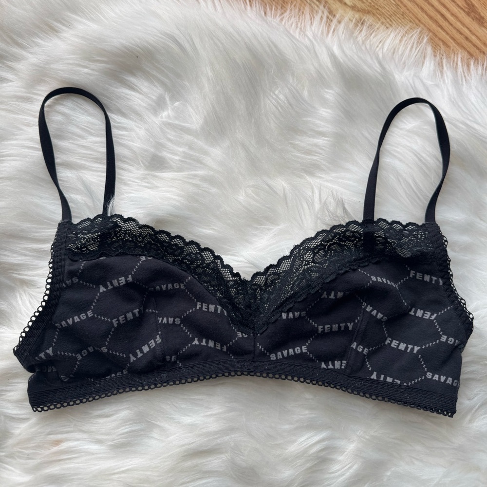 Savage X Fenty Black Lace Bralette